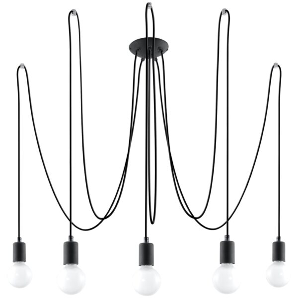Chandelier EDISON 5 black