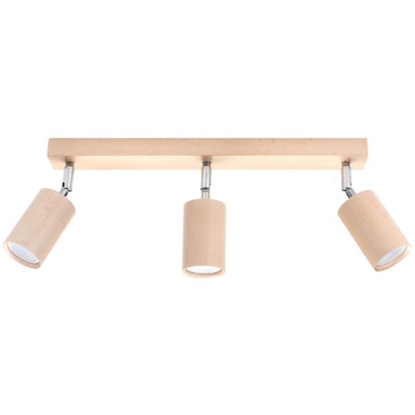 Ceiling lamp BERG 3 natural wood