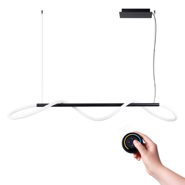 Pendant lamp GALAKSE 148 black LED 2700-6500K